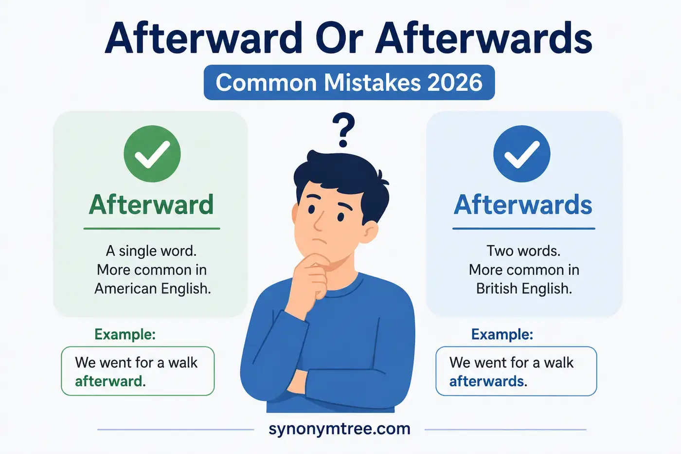 Afterward Or Afterwards Common Mistakes 2026