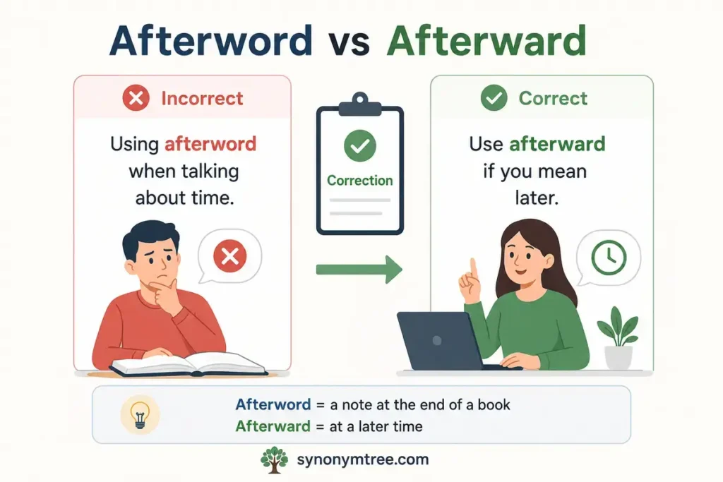Common Mistakes People Make With Afterward Vs Afterword