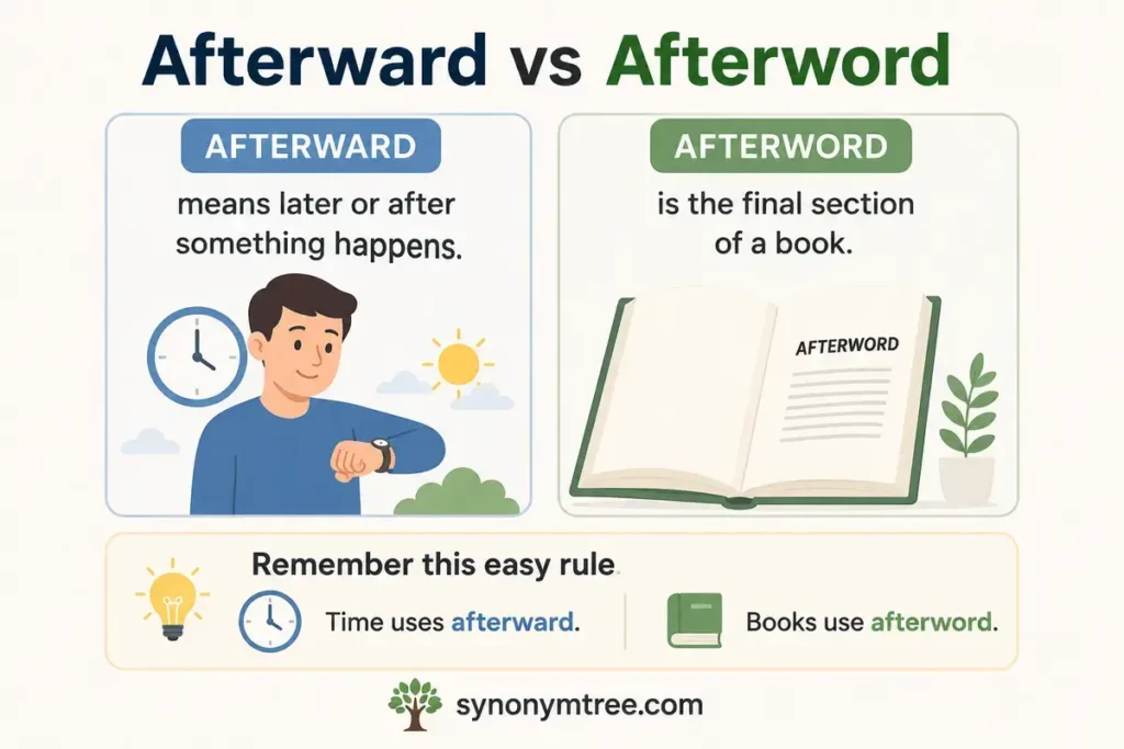 Final Answer About Afterward Vs Afterword