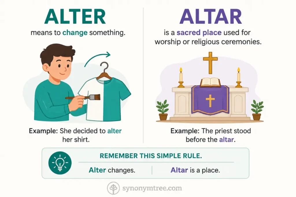Final Answer About Alter Vs Altar