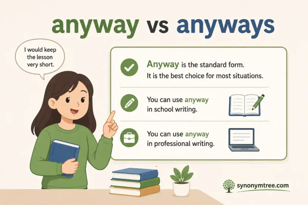 Final Teacher Explanation About Anyway Vs Anyways