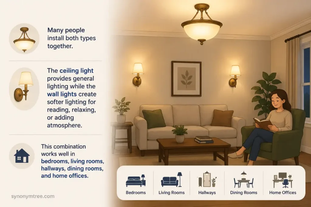 What Antique Gold Ceiling Lights And Switched Wall Lights Mean In Simple English