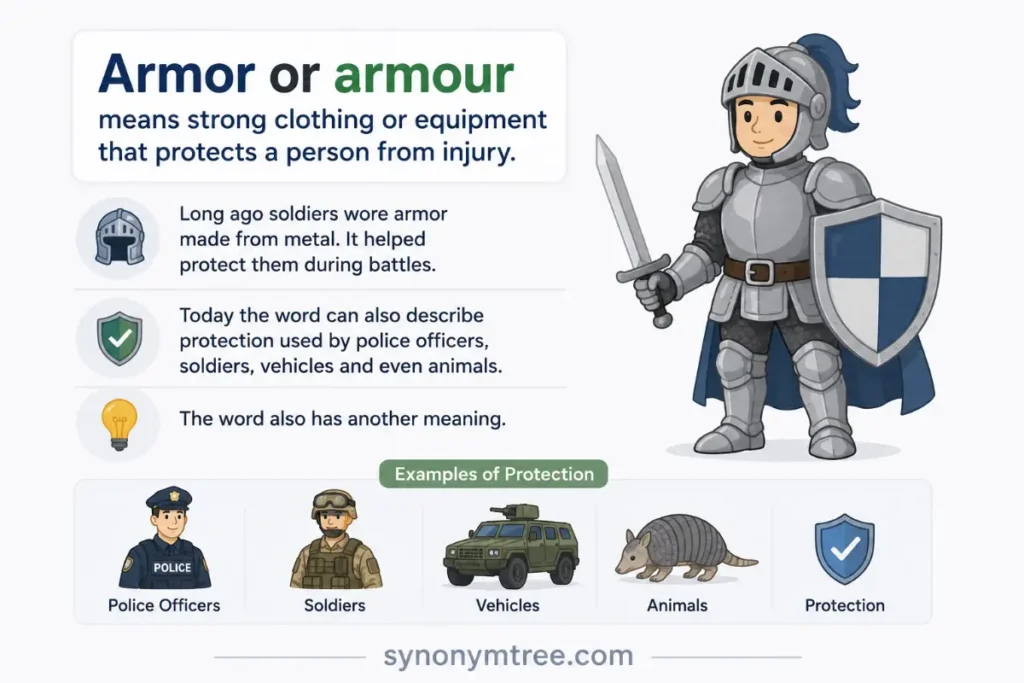 What Armor Or Armour Means In Simple English