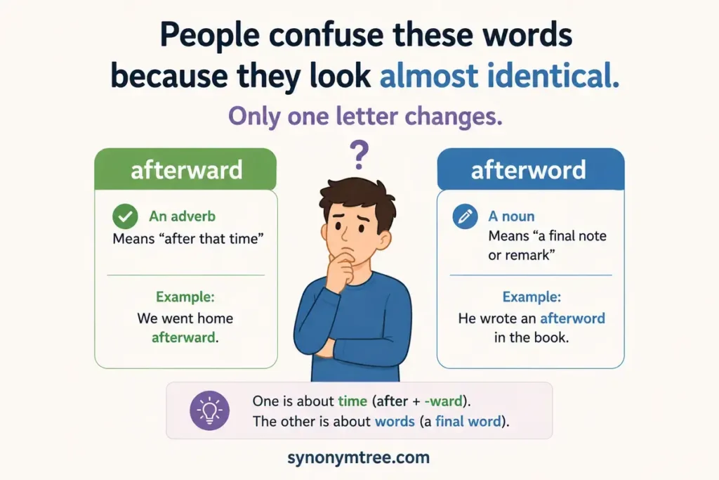 Why People Mix Afterward Vs Afterword