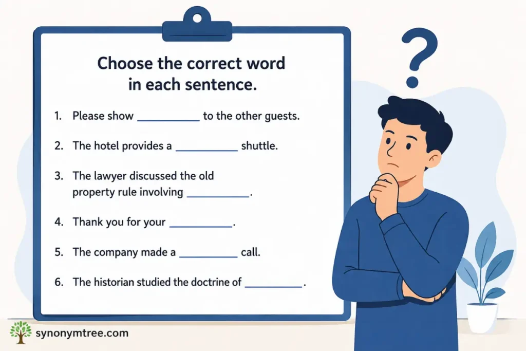 A Short Practice Exercise: “Courtesy” vs. “Curtesy”