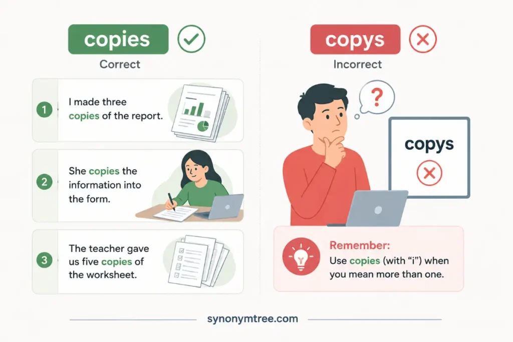 A Short Practice Exercise on Copy or Copies