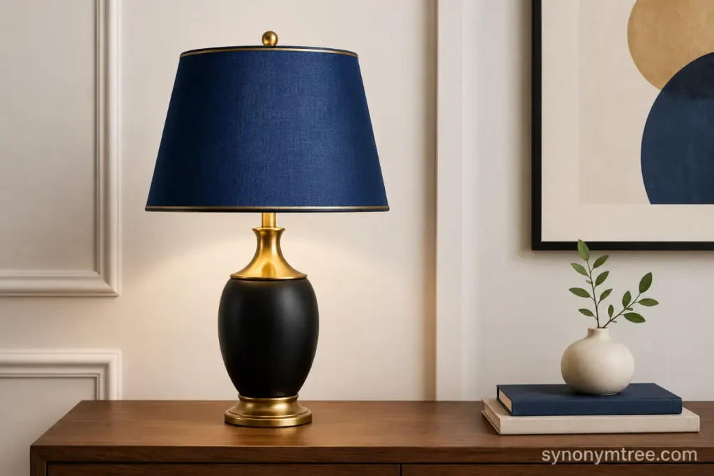 Best Rooms For Black And Gold Table Lamps With Blue Lampshades