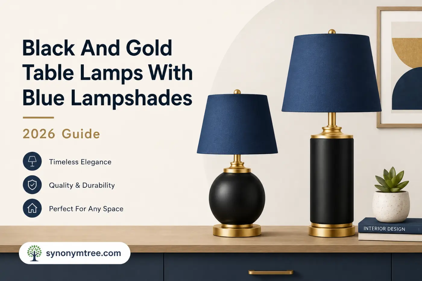 Black And Gold Table Lamps With Blue Lampshades 2026 Guide