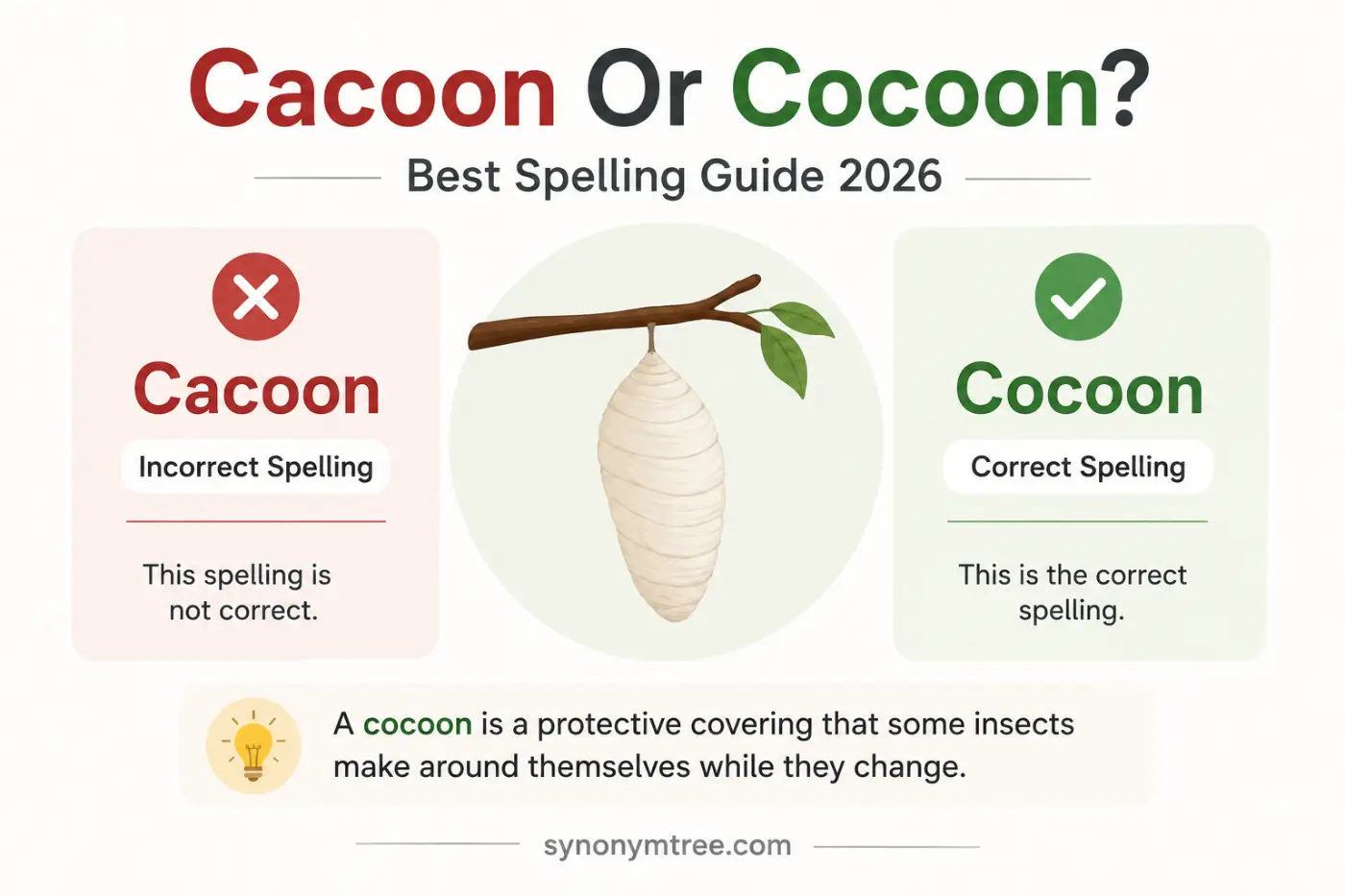 Cacoon Or Cocoon Best Spelling Guide 2026