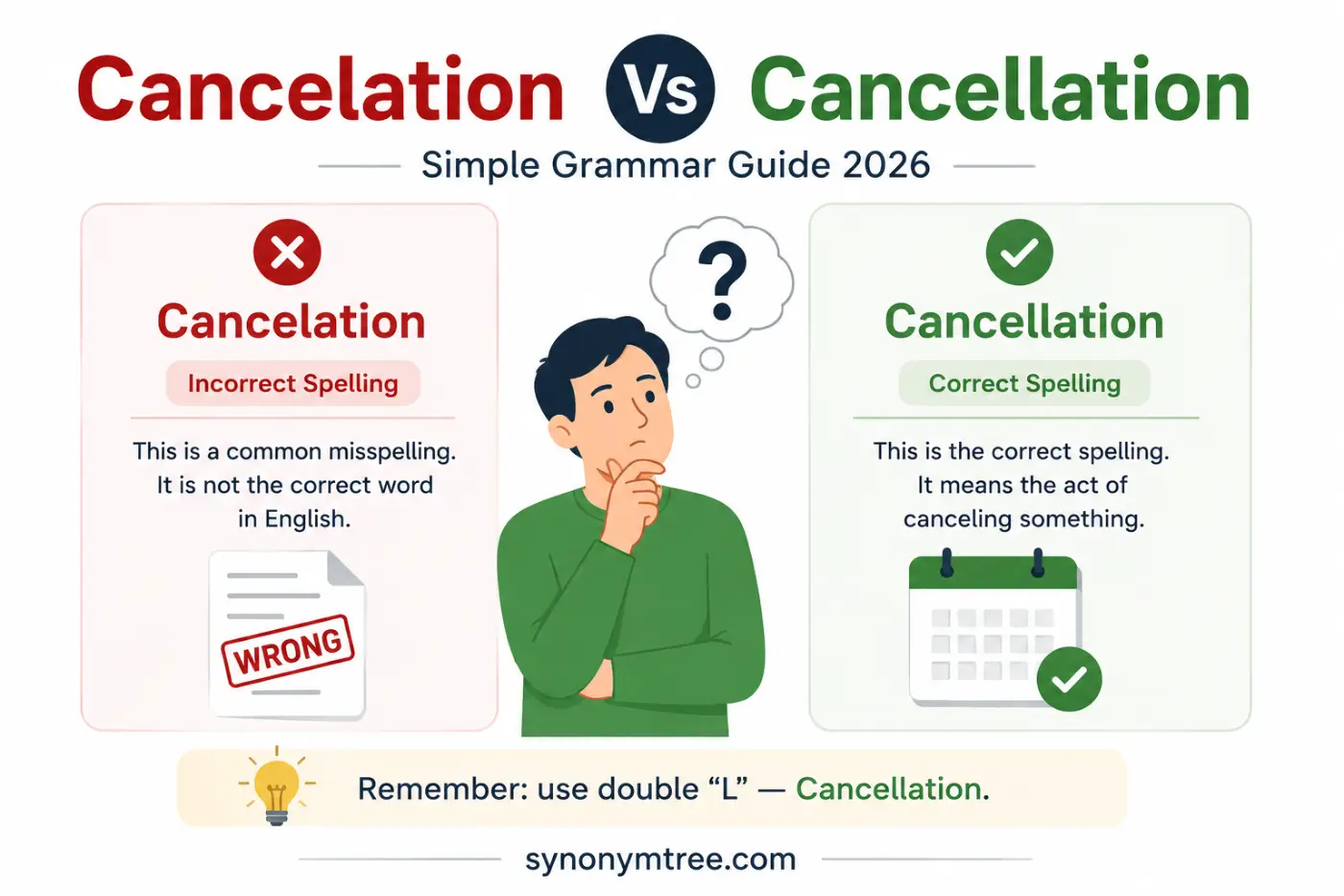 Cancelation Vs Cancellation Simple Grammar Guide 2026