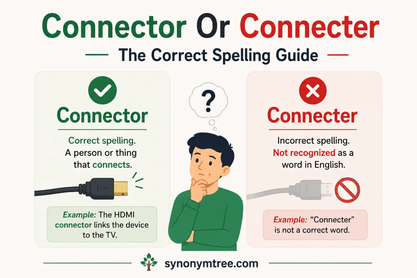 Connector Or Connecter The Correct Spelling Guide