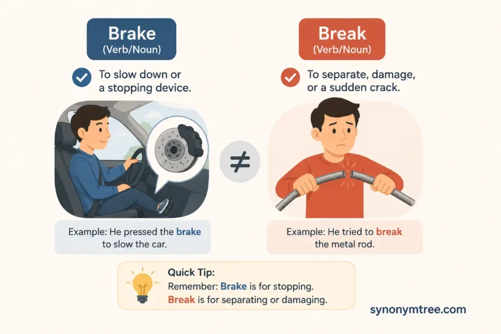 Easy Real Life Sentences You Can Use With Brake Metal Or Break Metal