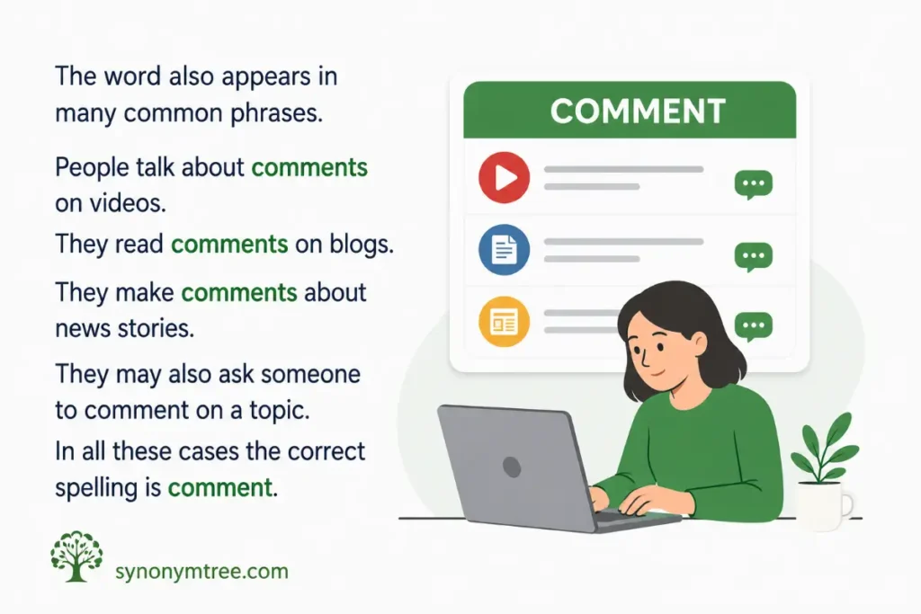 How Comment And Coment Are Understood In English