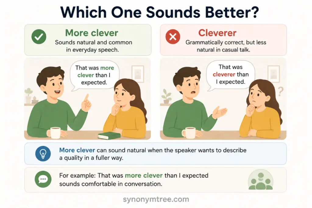 When More Clever Sounds Natural