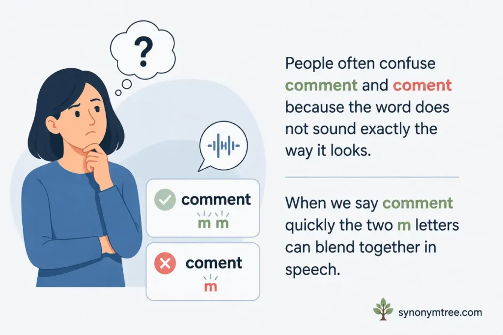 Why People Mix Comment Vs Coment