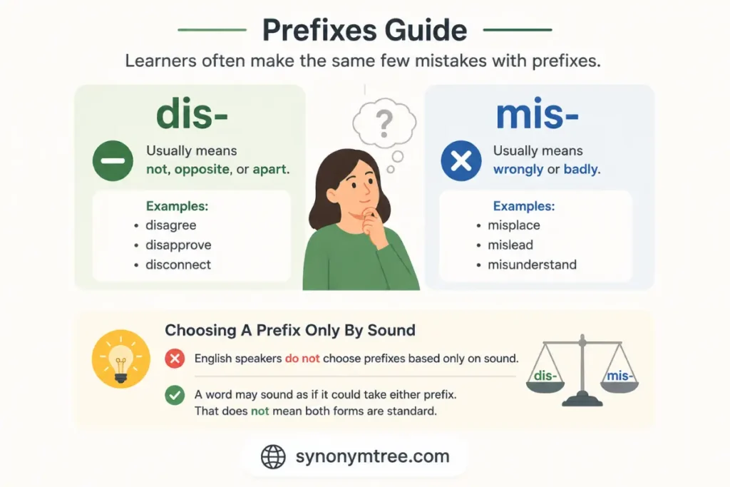 Common Mistakes With dis and mis prefixes