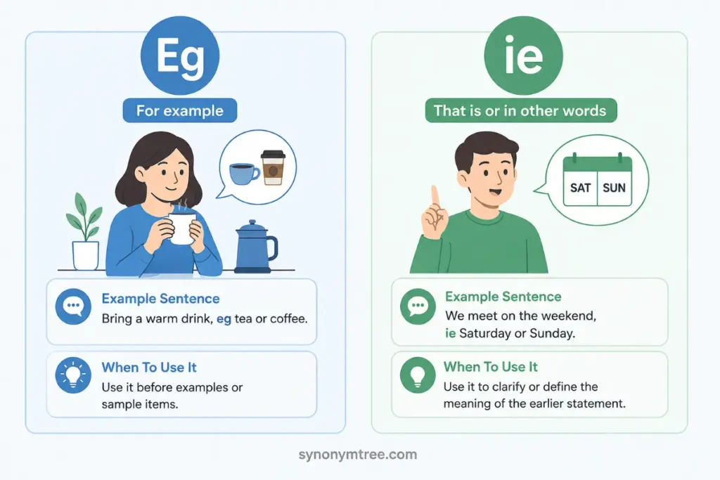 Comparison Table For eg vs ie