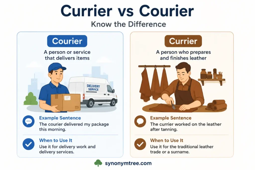 Comparison Table on Currier vs Courier