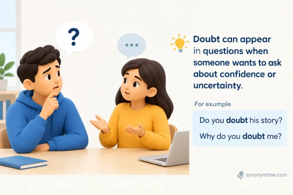 Dought Vs Doubt  In Questions