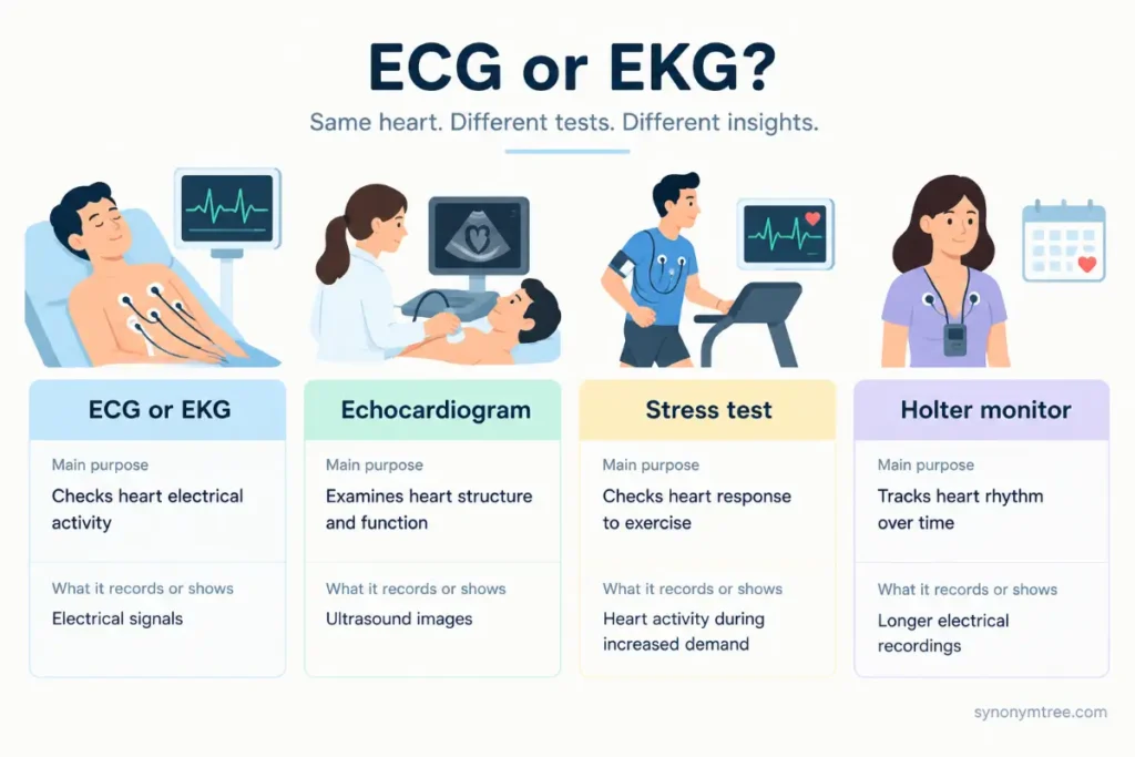 EKG vs ECG And Other Heart Tests