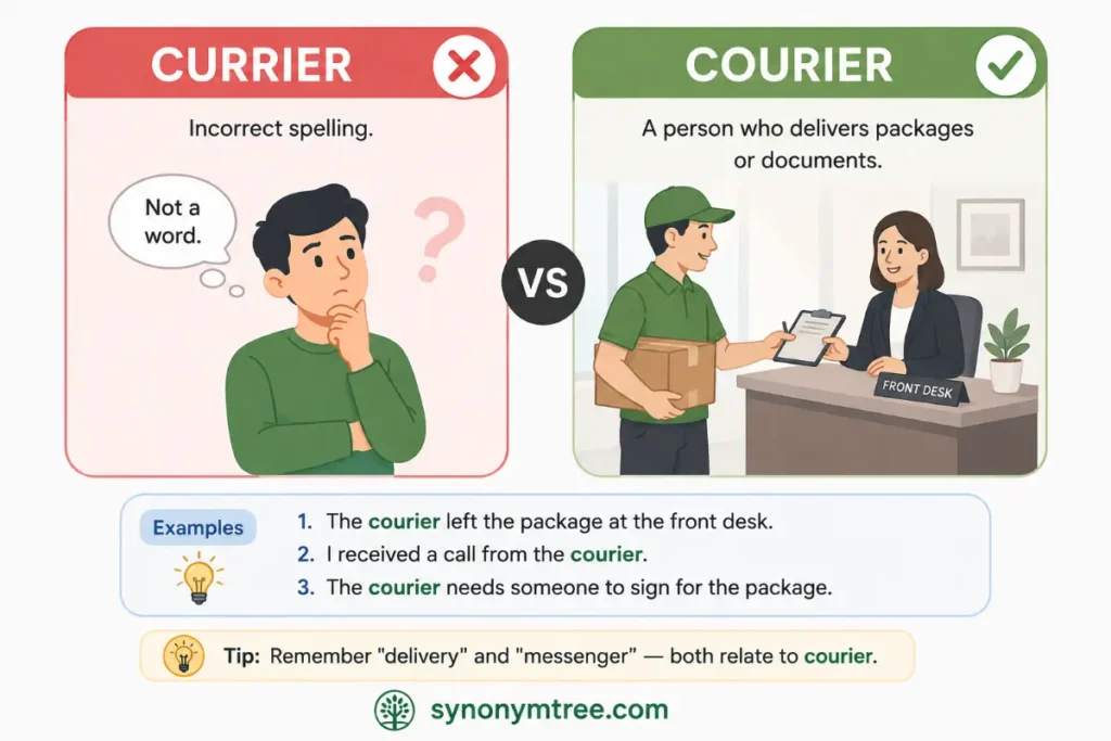 Examples In Everyday English for Currier vs Courier