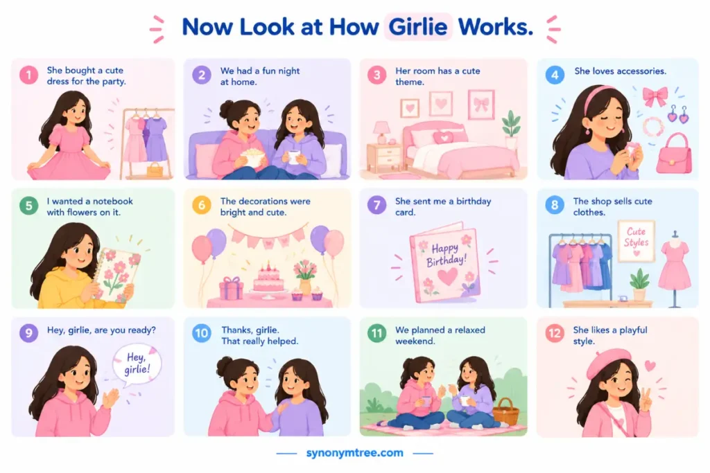 Examples of Girlie in Real Sentences