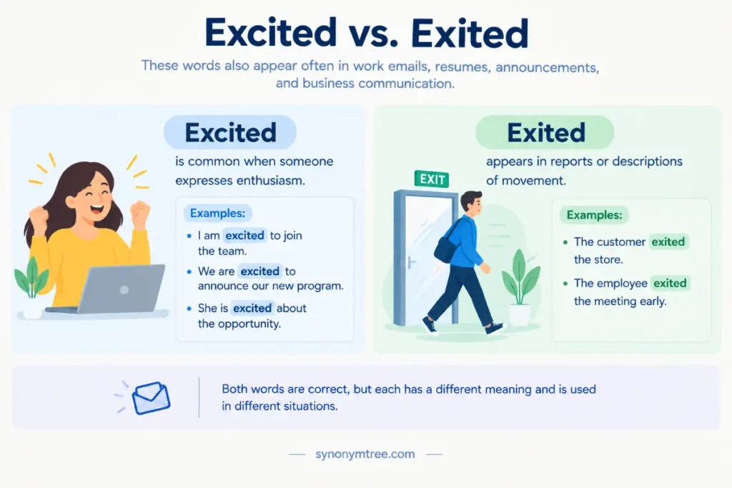 Excited Vs Exited In Professional Writing