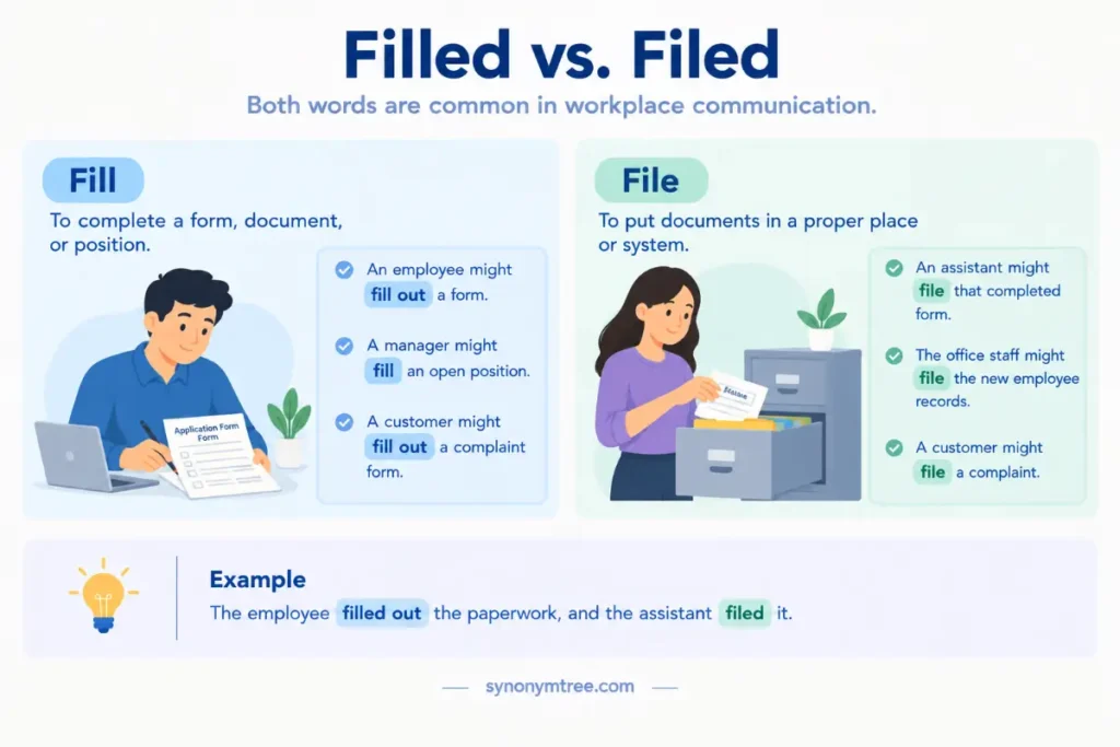 Filed And Filled In Business Writing