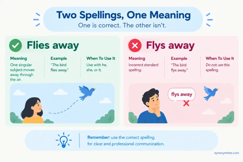 Flies Away Or Flys Away In A Simple Comparison