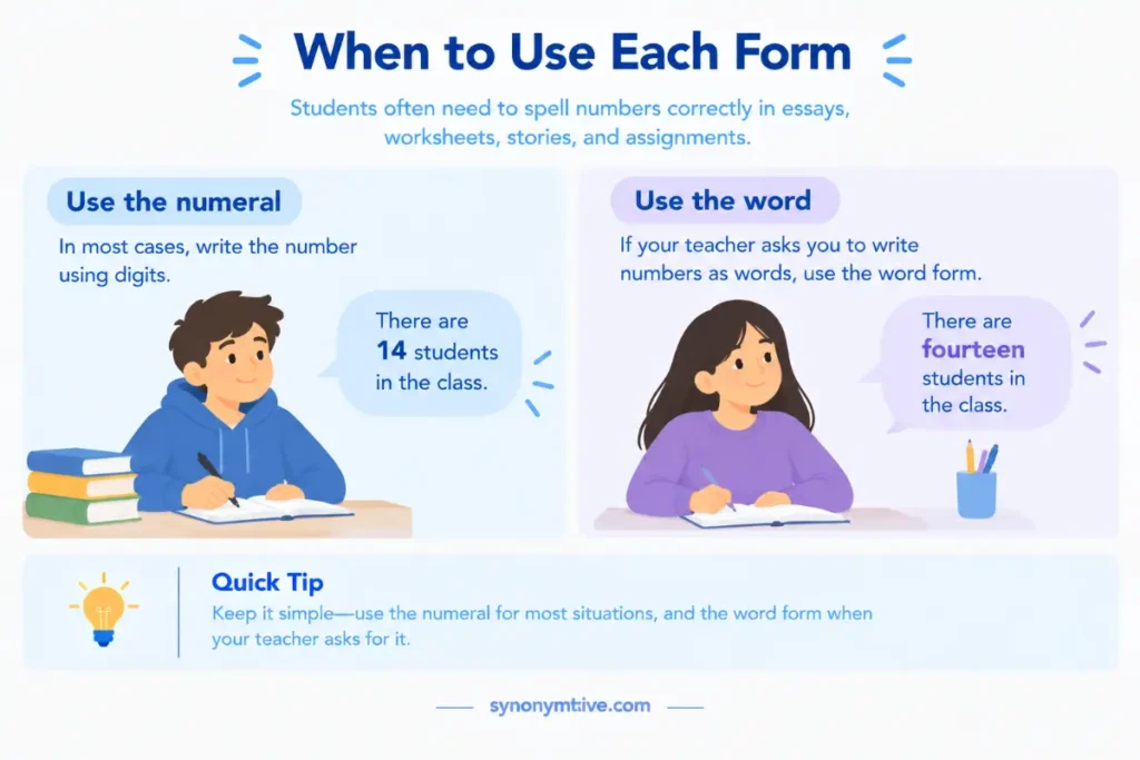 Fourteen In School Writing