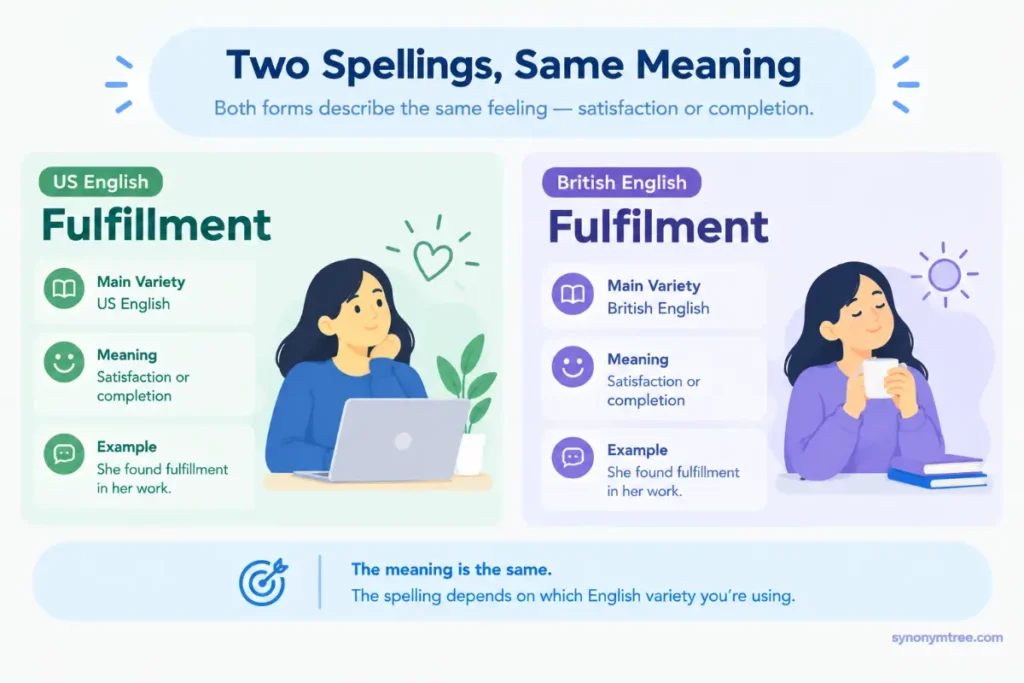 Fulfilment Or Fulfillment At A Glance