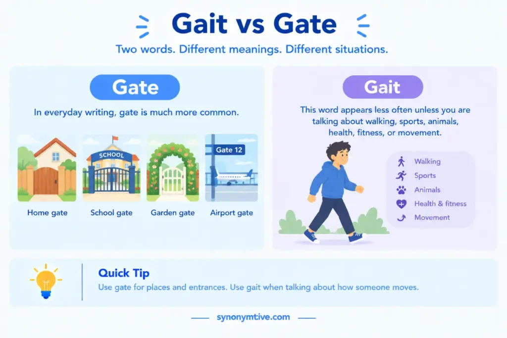 Gait vs Gate In Everyday Writing