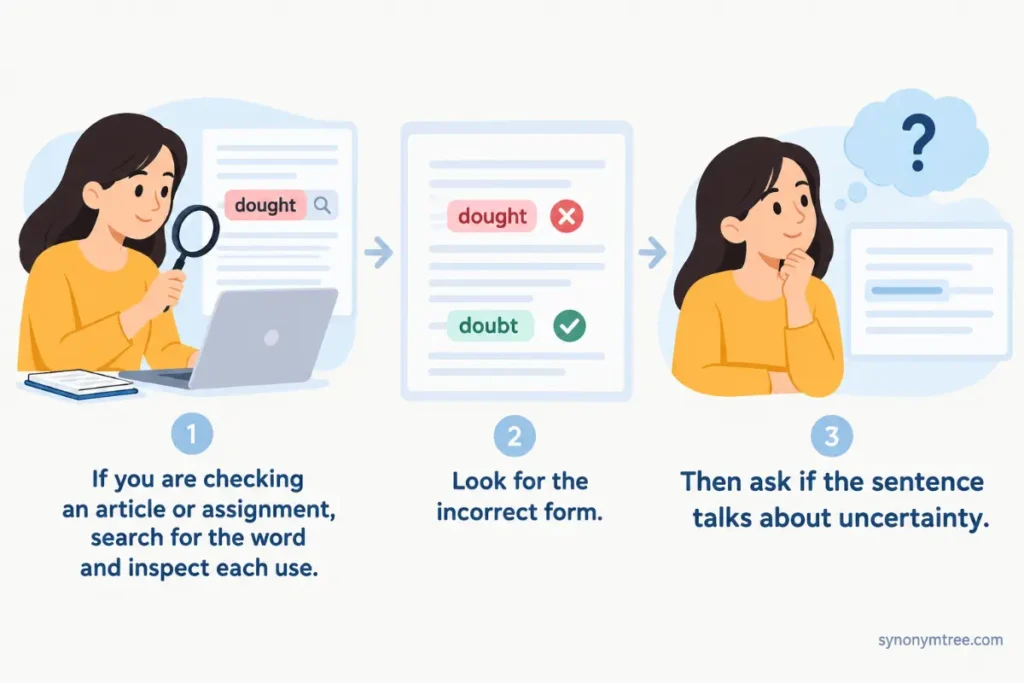 How To Proofread The Word Dought Vs Doubt 