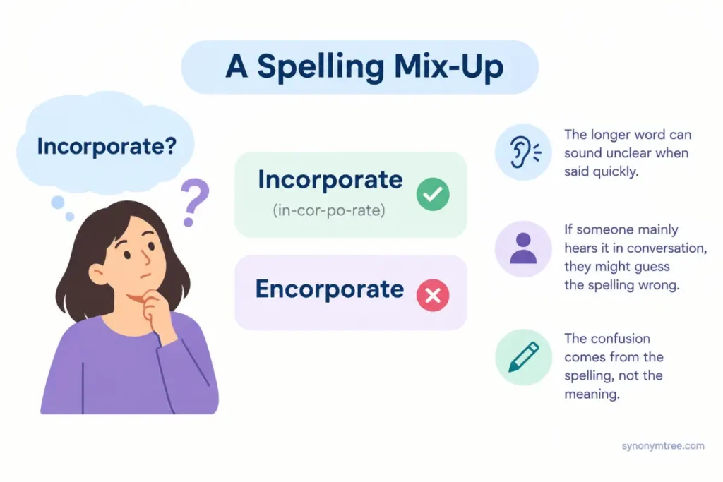 Why Do People Confuse Encorporate Vs Incorporate