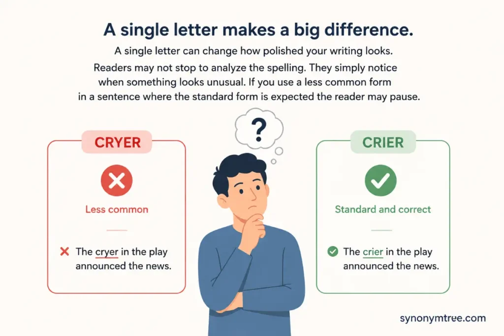 Why The Small Difference Matters in Cryer vs Crier