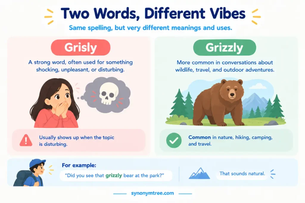 Grisly vs Grizzly in Everyday Writing