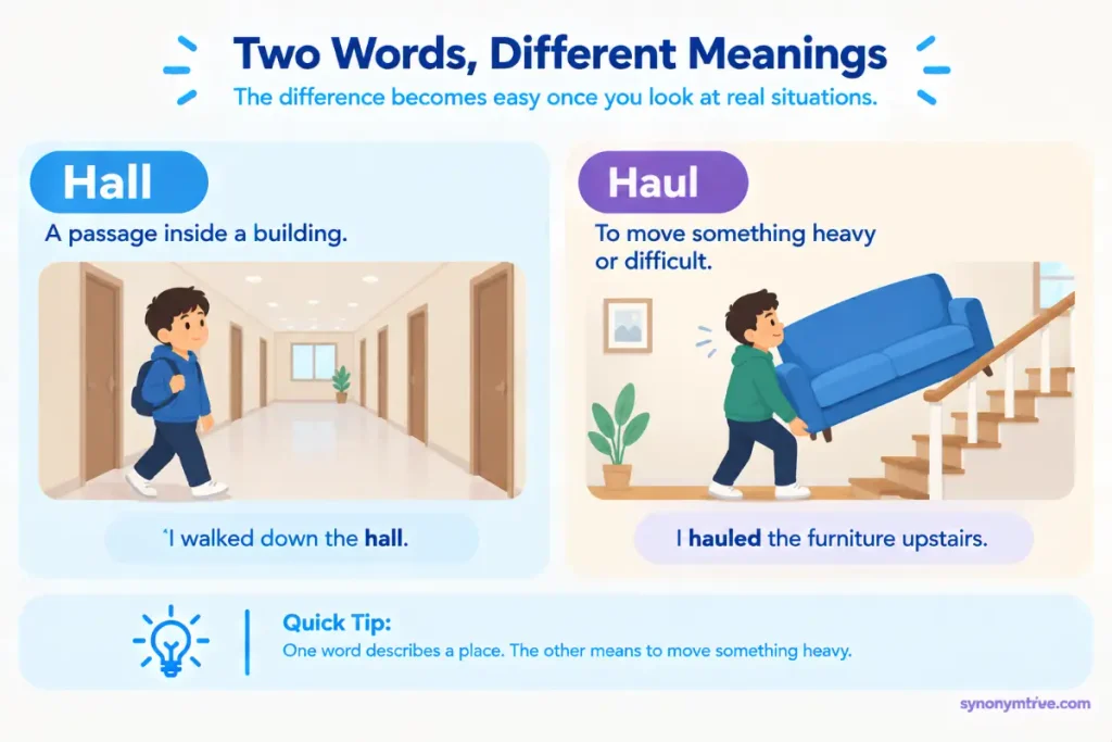 Hall vs Haul in Everyday English