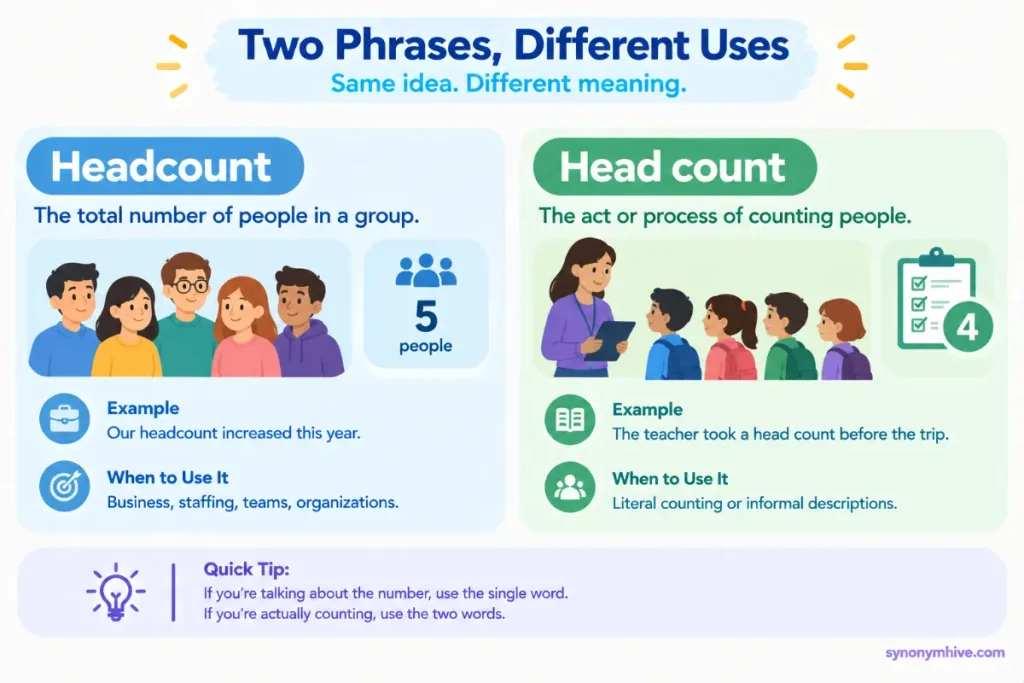 Headcount or Head Count Compared