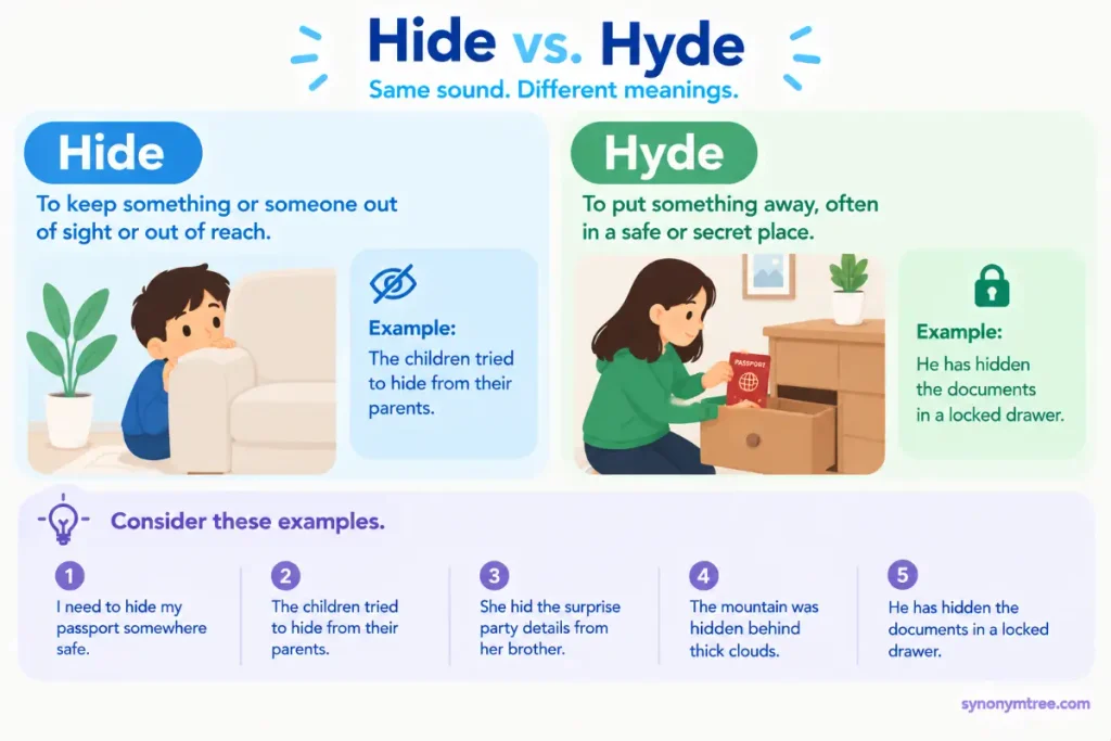 Hide Vs Hyde In Real Sentences