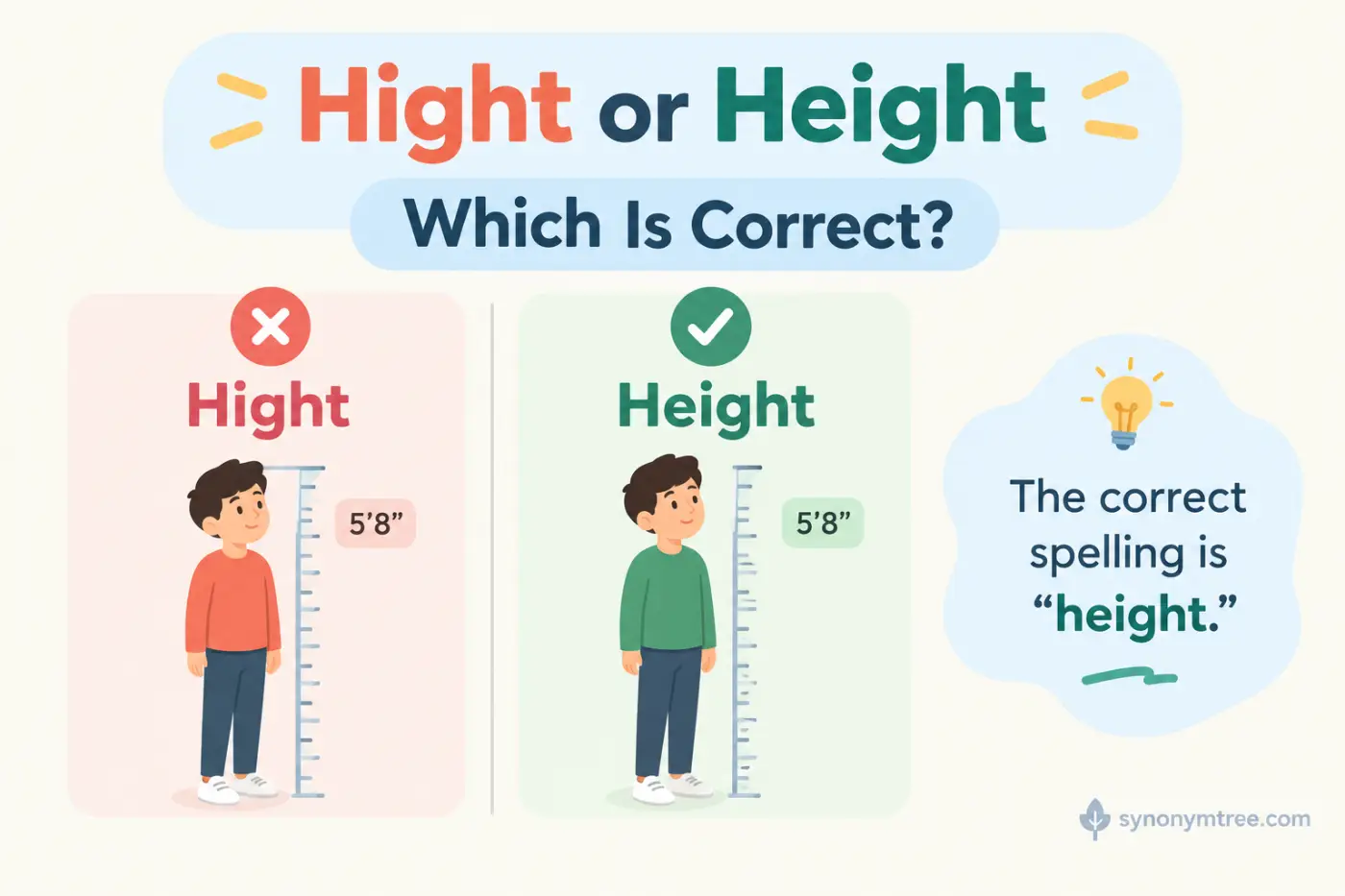 Hight or Height Which Is Correct In 2026